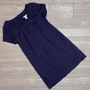 💜 J. Crew Portico Dress Navy Blue Basket Weave